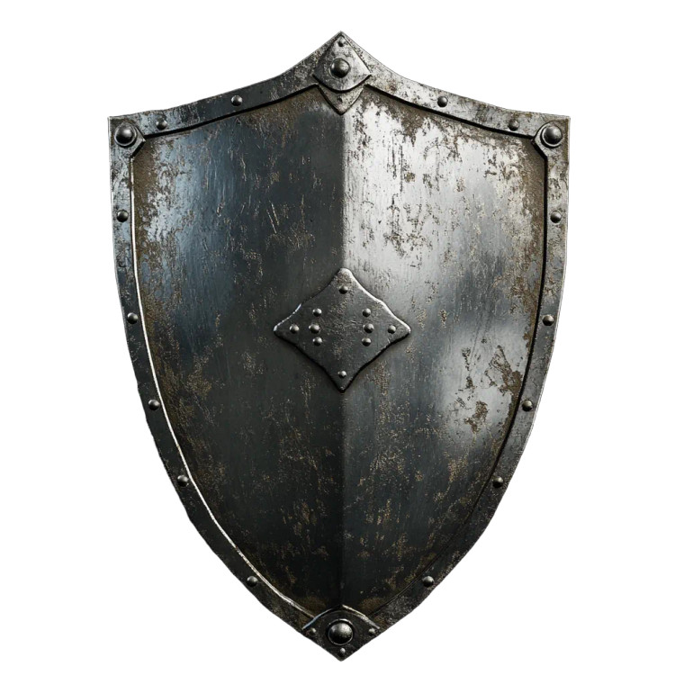 Silver Kite Shield Vinyl Car Decal Sticker – Waterproof & UV-Resistant 8"