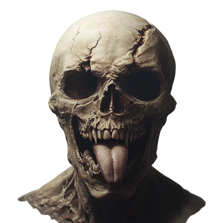 Menacing Skull Portrait Vinyl Car Decal Sticker – Waterproof & UV-Resistant 8"