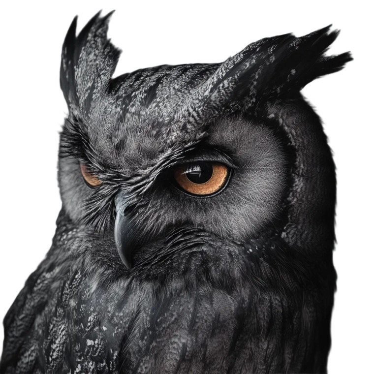 Hyperrealistic Owl Portrait Vinyl Car Decal Sticker – Waterproof & UV-Resistant 8"