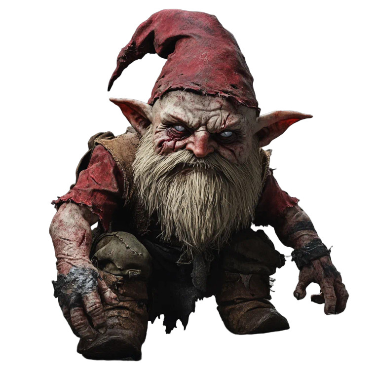 Evil Battle Gnome Vinyl Car Decal Sticker – Waterproof & UV-Resistant 8"