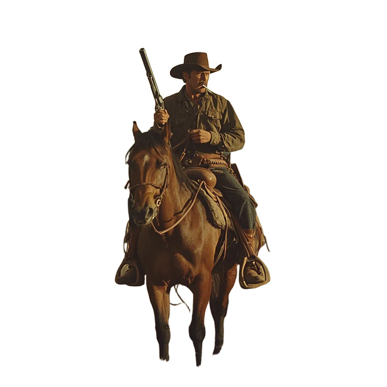 Western Rider Vinyl Car Decal Sticker – Waterproof & UV-Resistant 8"