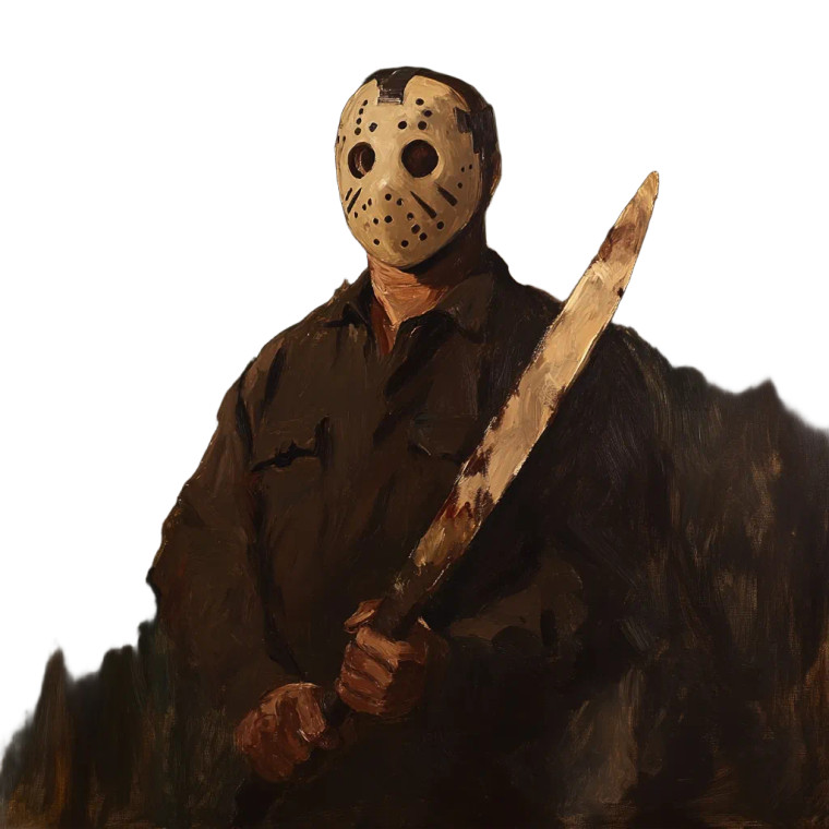 Jason Voorhees Painting V3 Vinyl Car Decal Sticker – Waterproof & UV-Resistant 8"