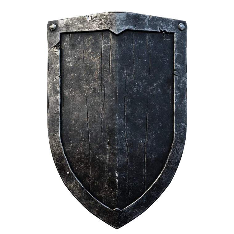 Medieval Black Shield Vinyl Car Decal Sticker – Waterproof & UV-Resistant 8"