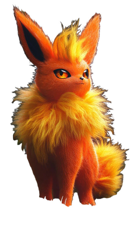 Proud Flareon Pose Vinyl Car Decal Sticker – Waterproof & UV-Resistant 8"