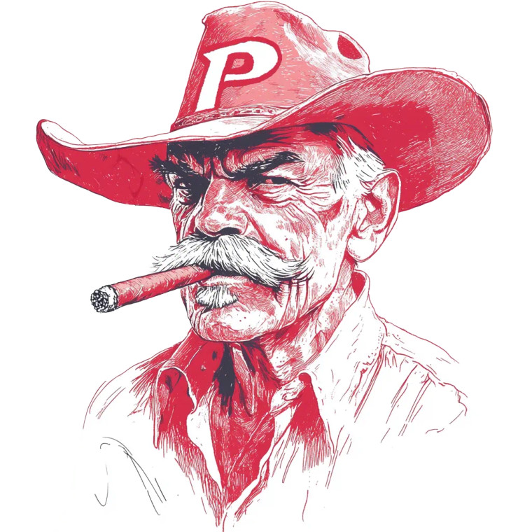 Old Cowboy Portrait Vinyl Car Decal Sticker – Waterproof & UV-Resistant 8"