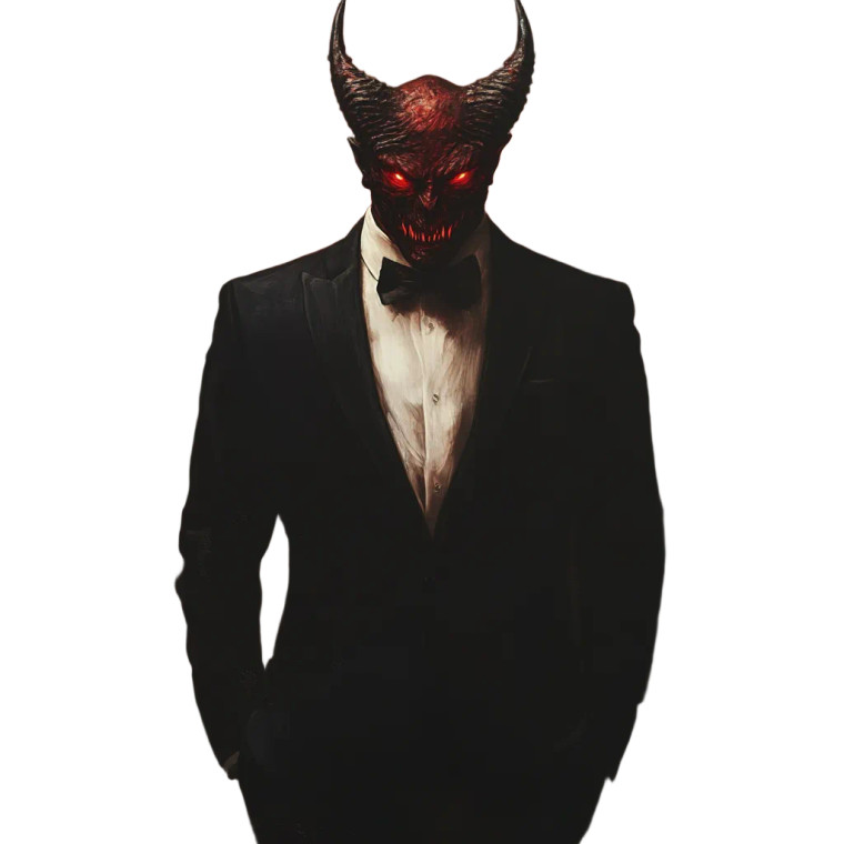 Satan Portrait V2 Vinyl Car Decal Sticker – Waterproof & UV-Resistant 8"
