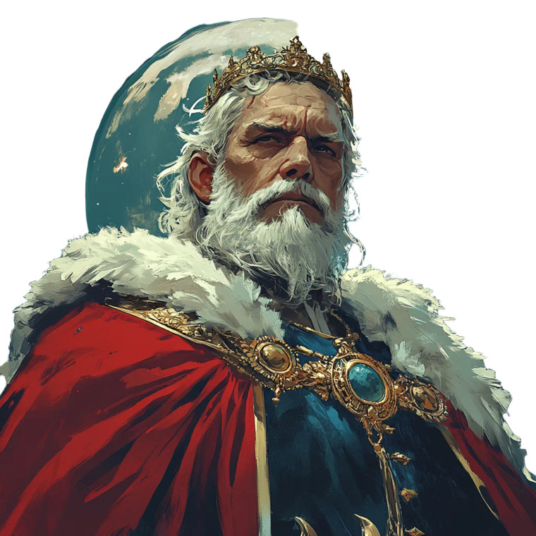 Moon King Vinyl Car Decal Sticker – Waterproof & UV-Resistant 8"