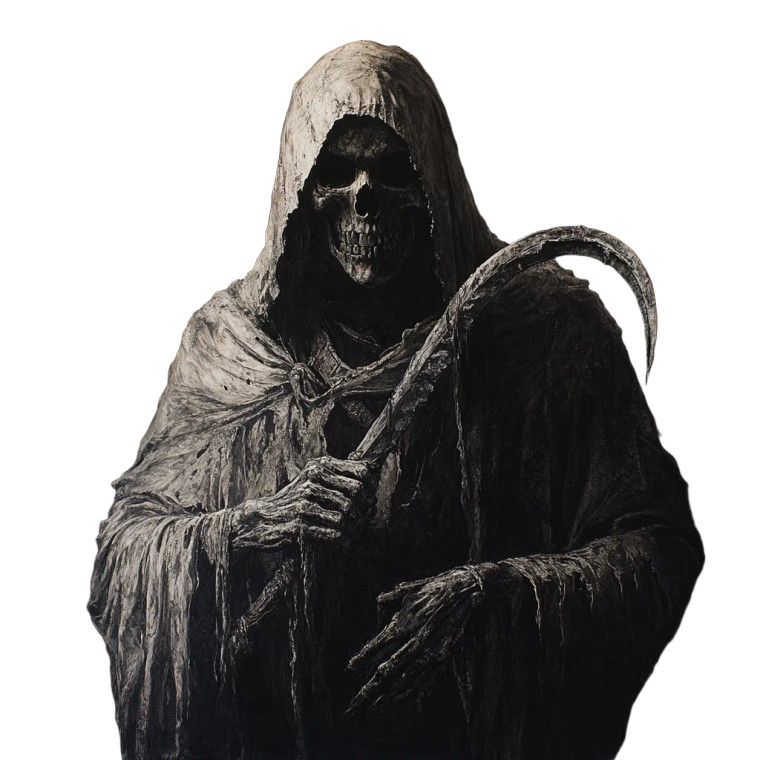 Grim Reaper Lightning Vinyl Car Decal Sticker – Waterproof & UV-Resistant 8"