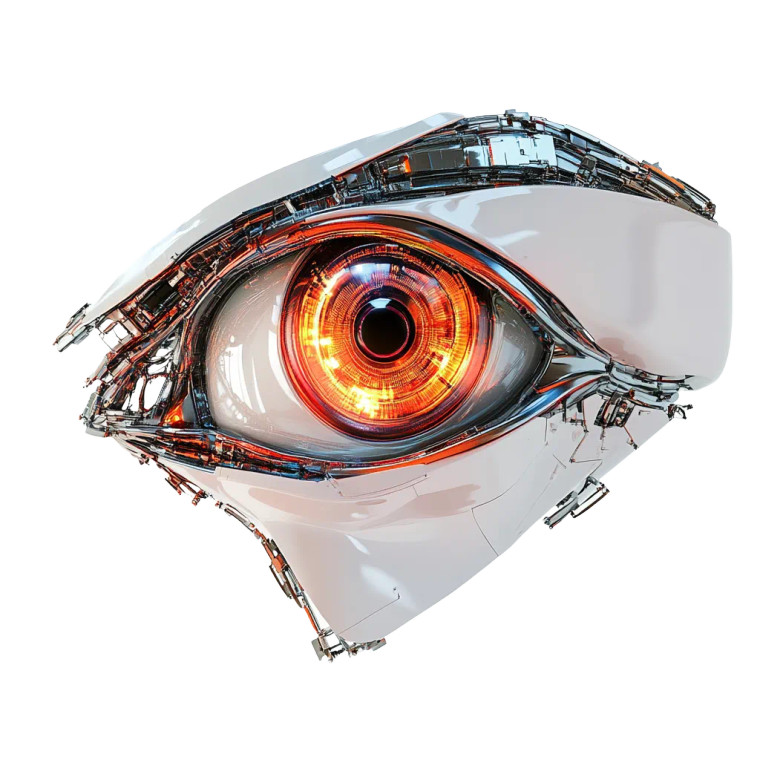 Futuristic Cyborg Eye Vinyl Car Decal Sticker – Waterproof & UV-Resistant 8"