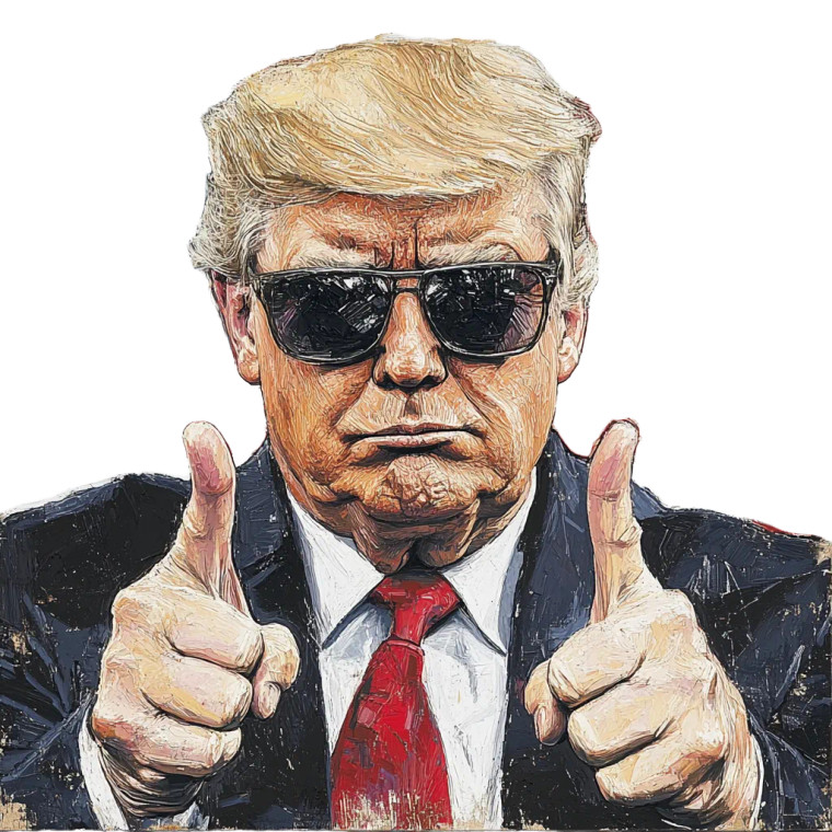 Donald Trump Drawing Vinyl Car Decal Sticker – Waterproof & UV-Resistant 8"