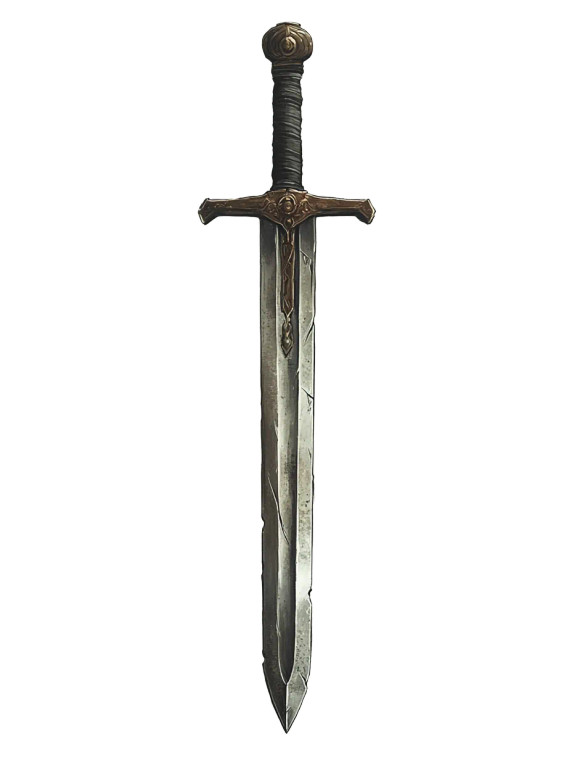 Iron Sword Art Vinyl Car Decal Sticker – Waterproof & UV-Resistant 8"