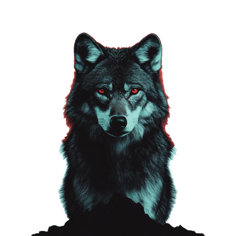 Wolf V5 Vinyl Car Decal Sticker – Waterproof & UV-Resistant 8"