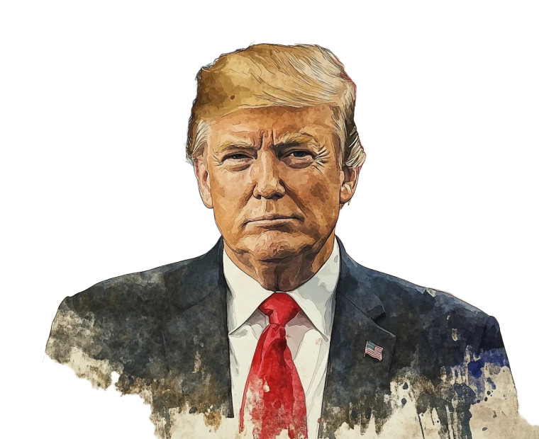 Abstract Presidential Portrait Vinyl Car Decal Sticker – Waterproof & UV-Resistant 8"