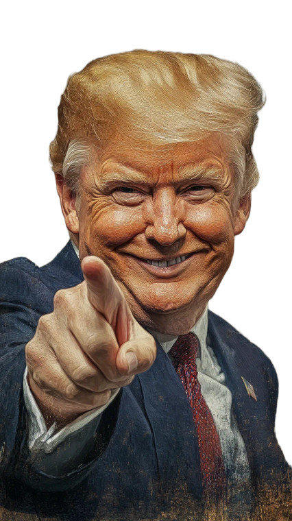Donald Trump Portrait Vinyl Car Decal Sticker – Waterproof & UV-Resistant 8"