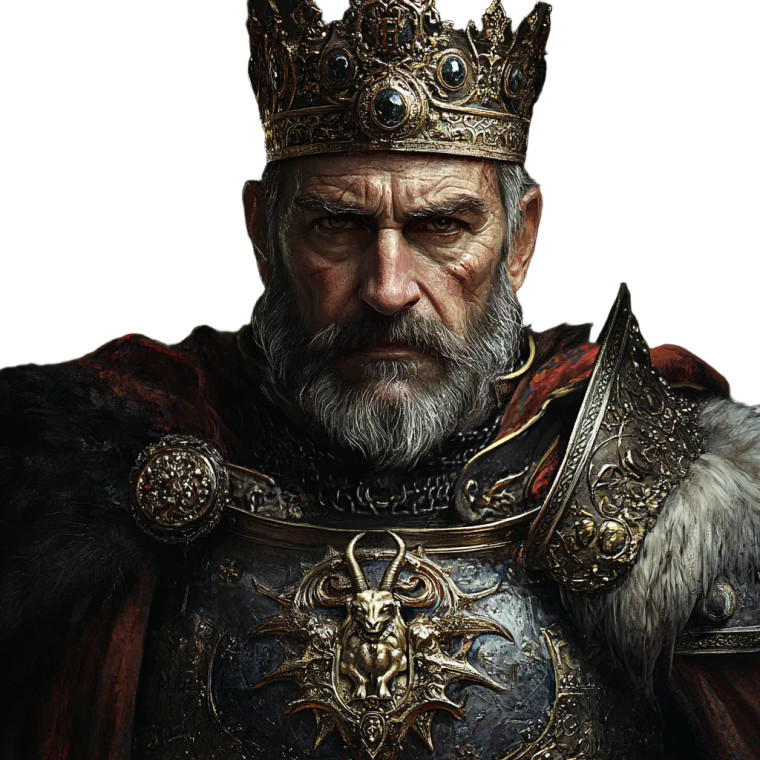 Armored King Vinyl Car Decal Sticker – Waterproof & UV-Resistant 8"