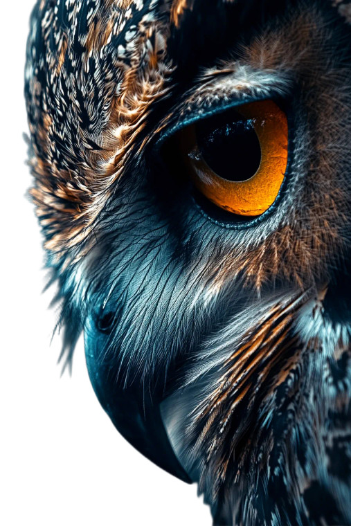 Owl'S Close-Up Vinyl Car Decal Sticker – Waterproof & UV-Resistant 8"