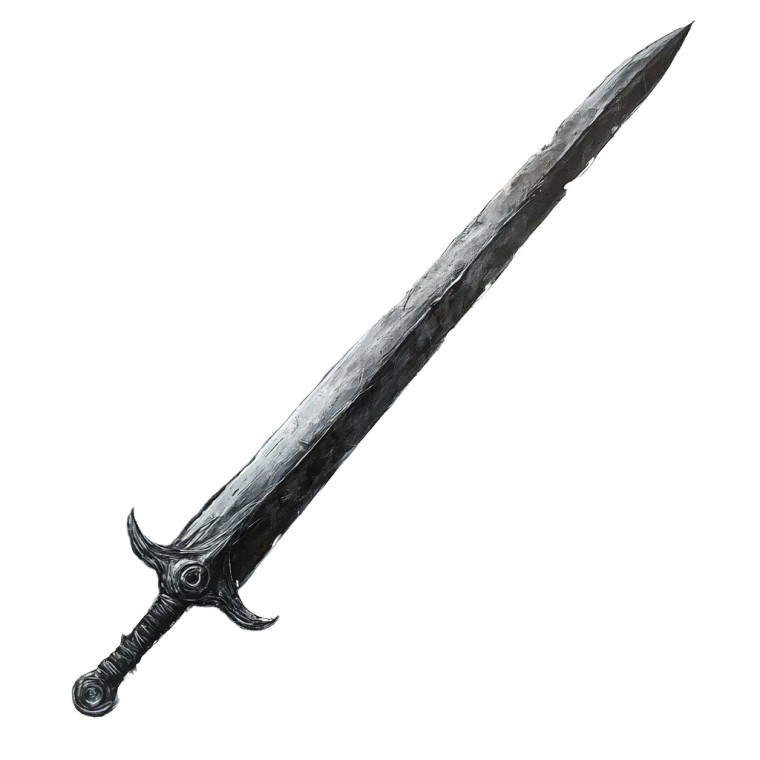 Dark Steel Greatsword Vinyl Car Decal Sticker – Waterproof & UV-Resistant 8"