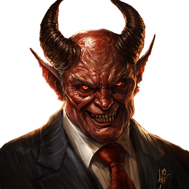 Demonic Politician Vinyl Car Decal Sticker – Waterproof & UV-Resistant 8"