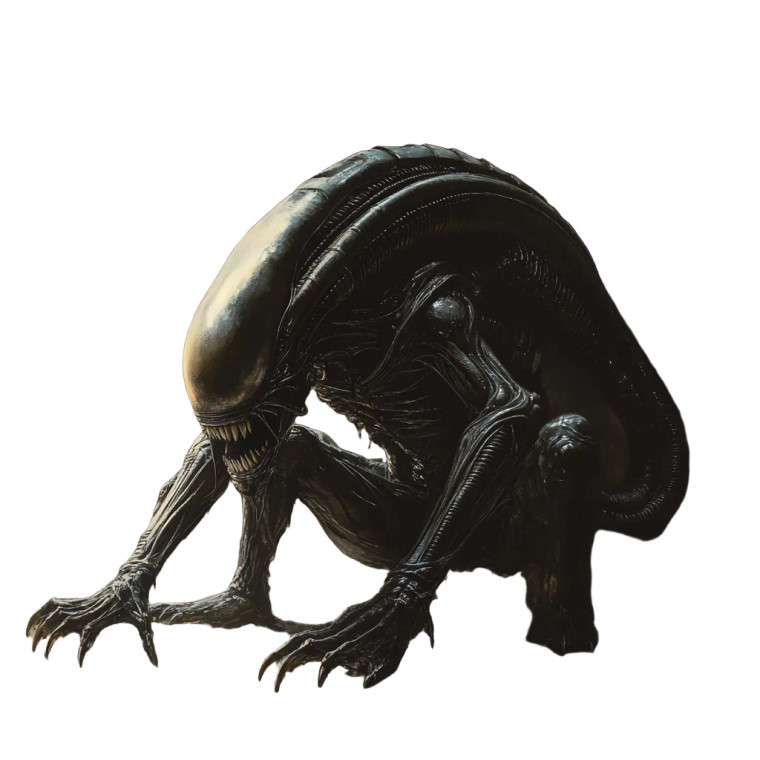 Xenomorph Hiding Vinyl Car Decal Sticker – Waterproof & UV-Resistant 8"