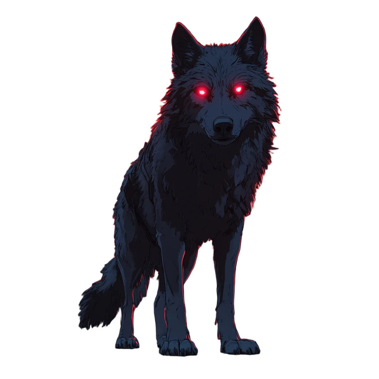 Cybernetic Wolf Vinyl Car Decal Sticker – Waterproof & UV-Resistant 8"