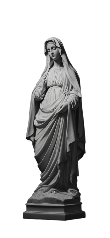 Marble Mary Sculpture Vinyl Car Decal Sticker – Waterproof & UV-Resistant 8"
