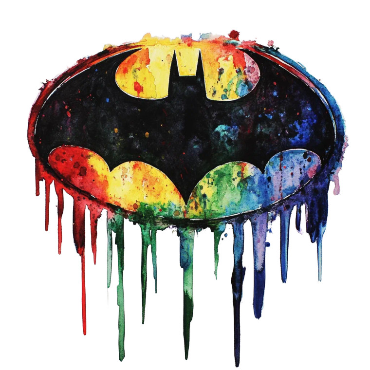 Colorful Batman Symbol Vinyl Car Decal Sticker – Waterproof & UV-Resistant 8"