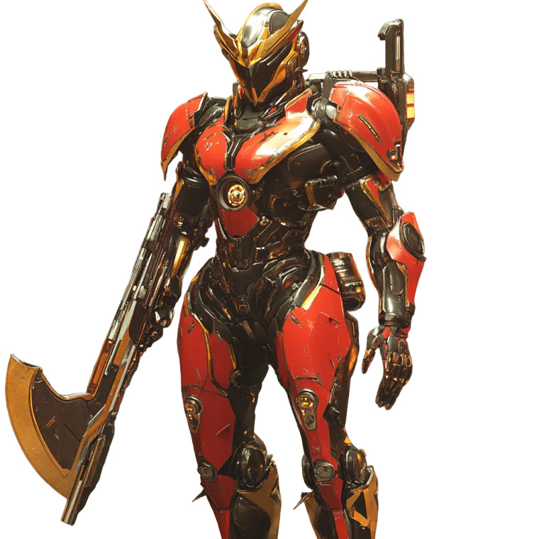 Futuristic Mech Warrior V3 Vinyl Car Decal Sticker – Waterproof & UV-Resistant 8"