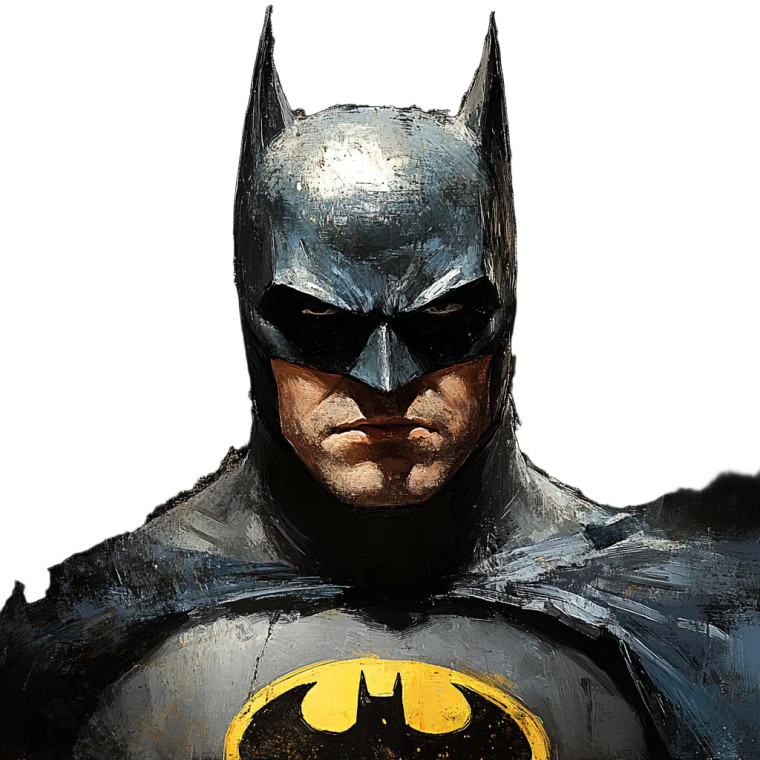 Expressive Batman Portrait Vinyl Car Decal Sticker – Waterproof & UV-Resistant 8"