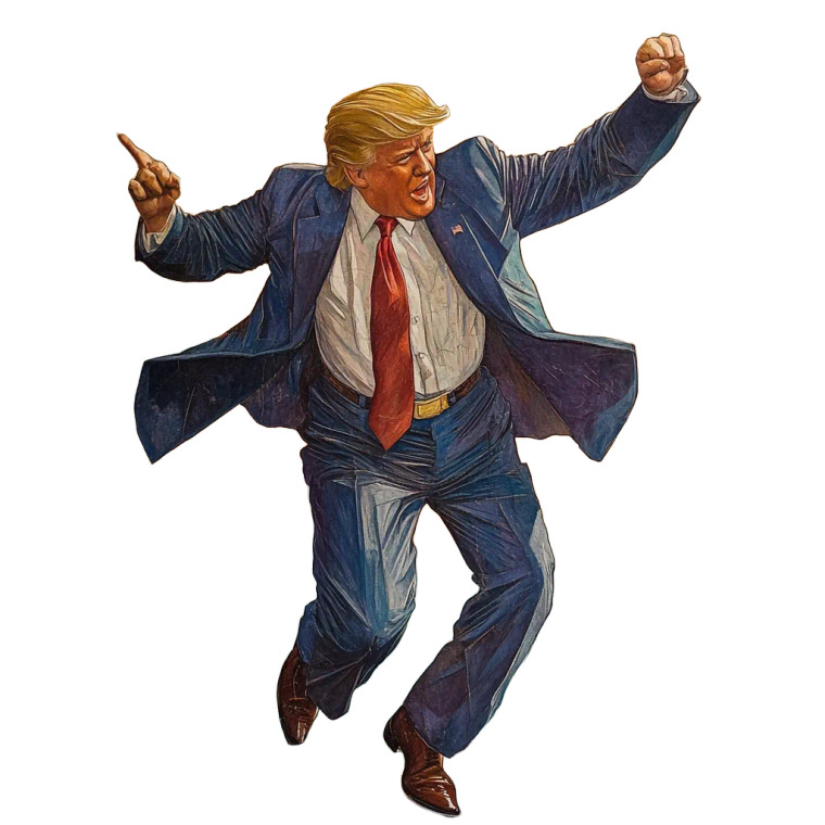 Disco Dancing Politician Vinyl Car Decal Sticker – Waterproof & UV-Resistant 8"