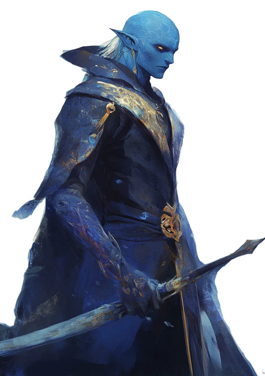 Blue Wizard Warrior Vinyl Car Decal Sticker – Waterproof & UV-Resistant 8"