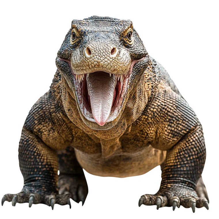 Ferocious Komodo Dragon Vinyl Car Decal Sticker – Waterproof & UV-Resistant 8"