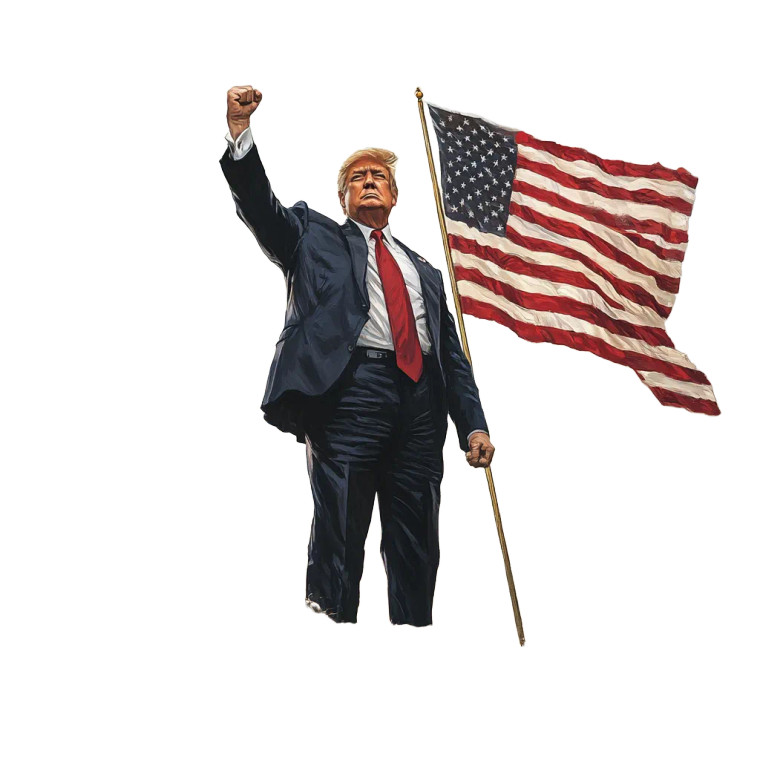 Djt Victory Pose V2 Vinyl Car Decal Sticker – Waterproof & UV-Resistant 8"