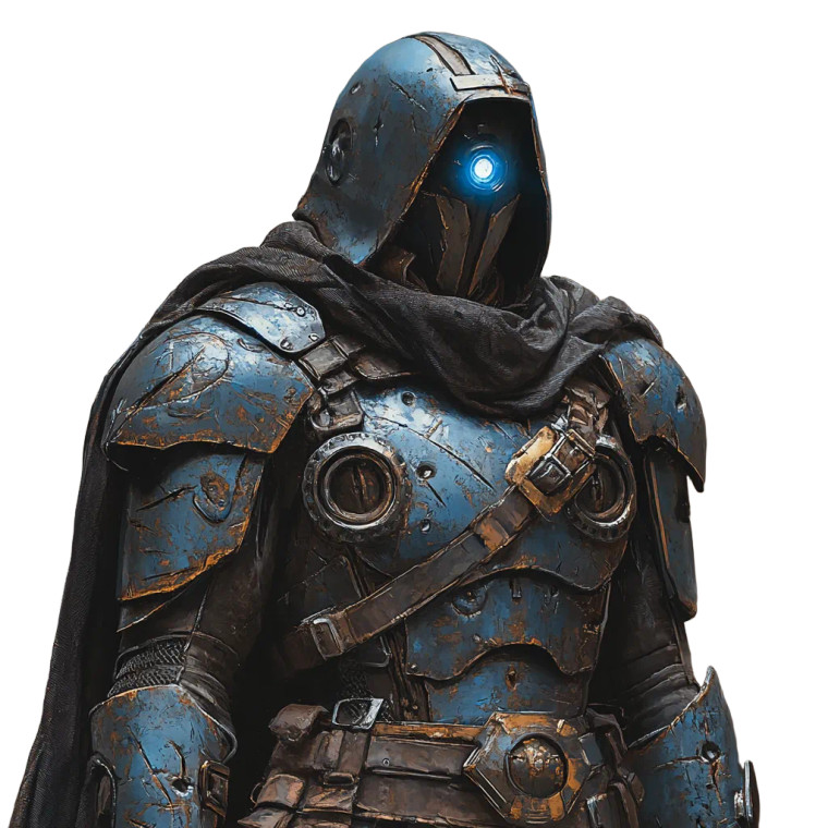 Warforged Bounty Hunter Vinyl Car Decal Sticker – Waterproof & UV-Resistant 8"