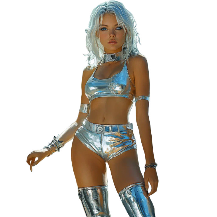 Cyberpunk Space Encounter Vinyl Car Decal Sticker – Waterproof & UV-Resistant 8"