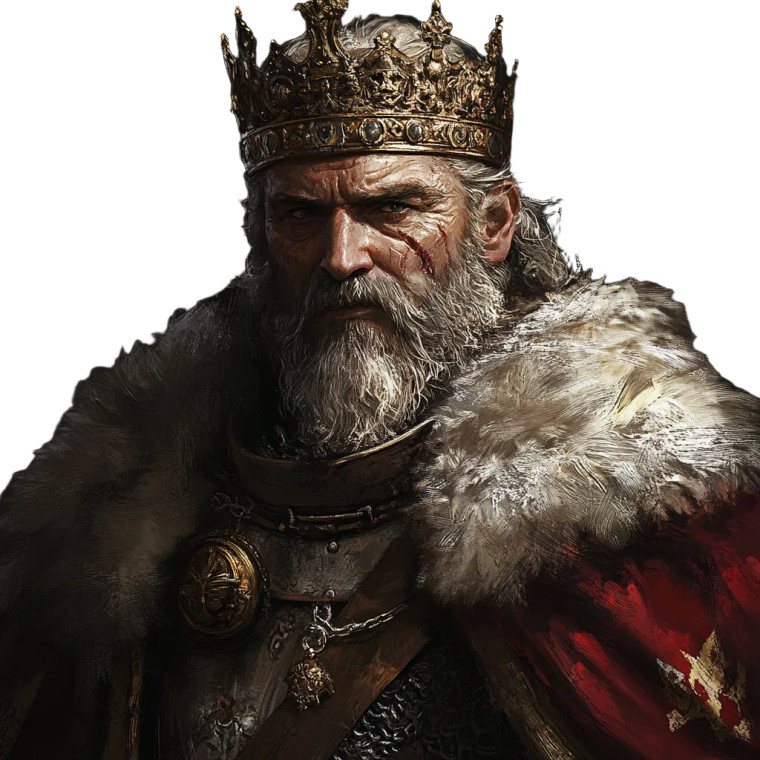 Medieval King V2 Vinyl Car Decal Sticker – Waterproof & UV-Resistant 8"