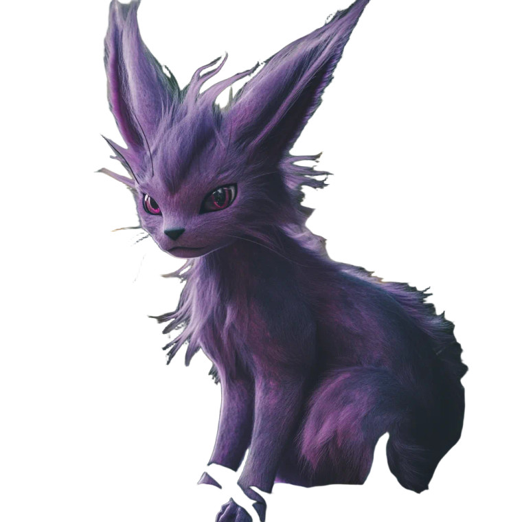Realistic Espeon Wildlife Vinyl Car Decal Sticker – Waterproof & UV-Resistant 8"