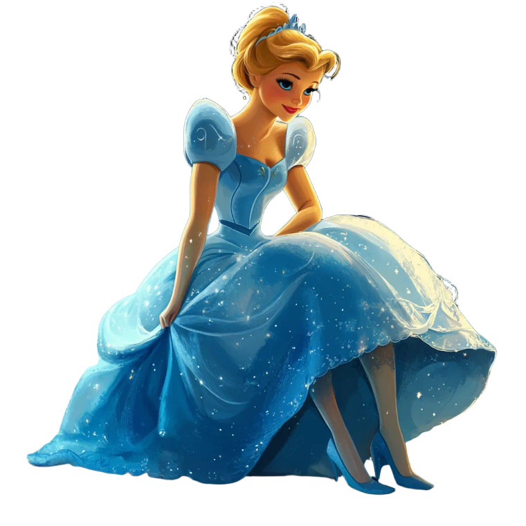 Disney Cinderella Vinyl Car Decal Sticker – Waterproof & UV-Resistant 8"