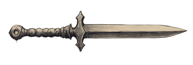 Simple Dagger Vinyl Car Decal Sticker – Waterproof & UV-Resistant 8"