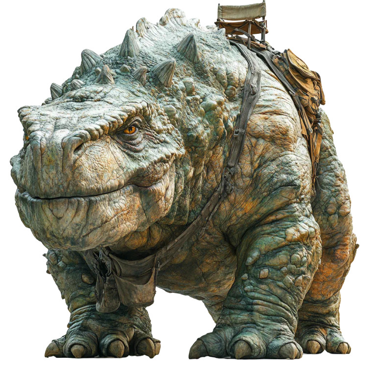 Colossal Tusked Dinosaur Vinyl Car Decal Sticker – Waterproof & UV-Resistant 8"