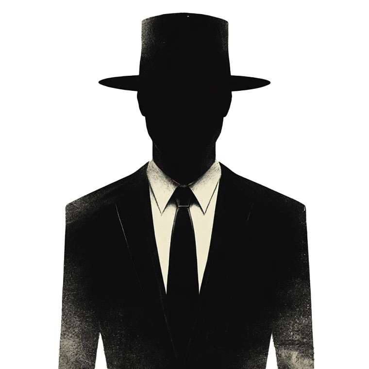 Mystery Gentleman Silhouette Vinyl Car Decal Sticker – Waterproof & UV-Resistant 8"