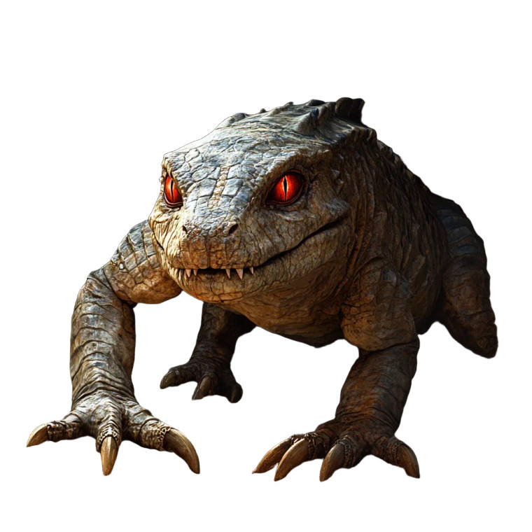 Gigantic Basilisk Monster Vinyl Car Decal Sticker – Waterproof & UV-Resistant 8"
