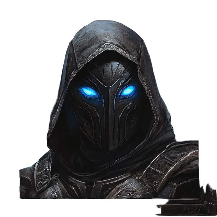 Obsidian Warforged Portrait Vinyl Car Decal Sticker – Waterproof & UV-Resistant 8"