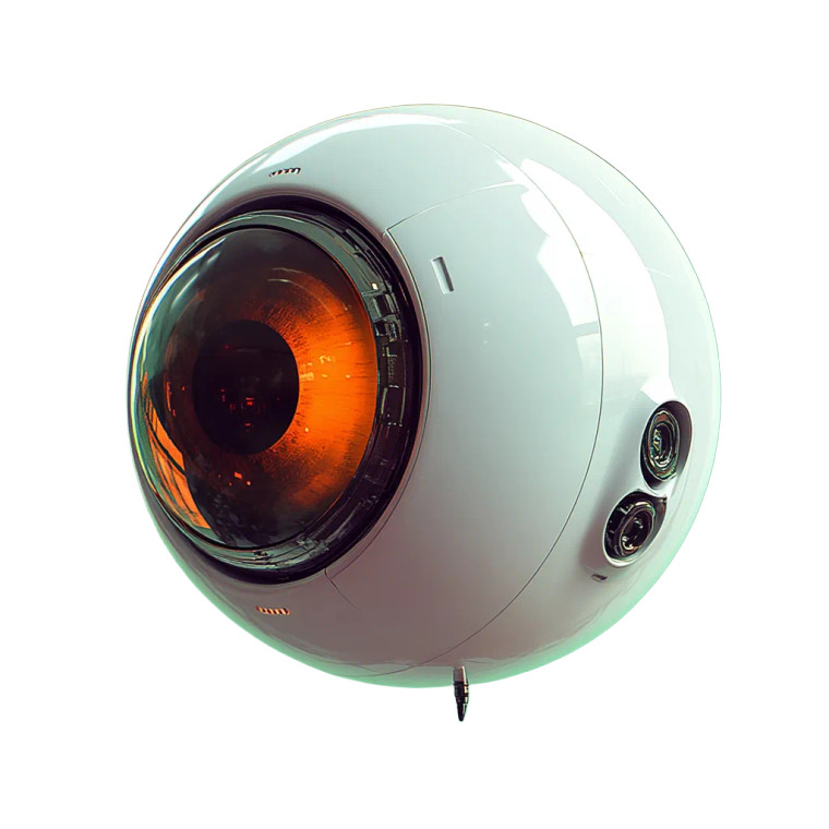 Futuristic Robotic Eye V2 Vinyl Car Decal Sticker – Waterproof & UV-Resistant 8"