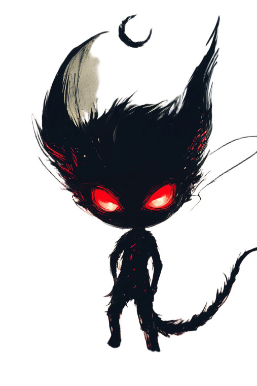 Chibi Demon Vinyl Car Decal Sticker – Waterproof & UV-Resistant 8"