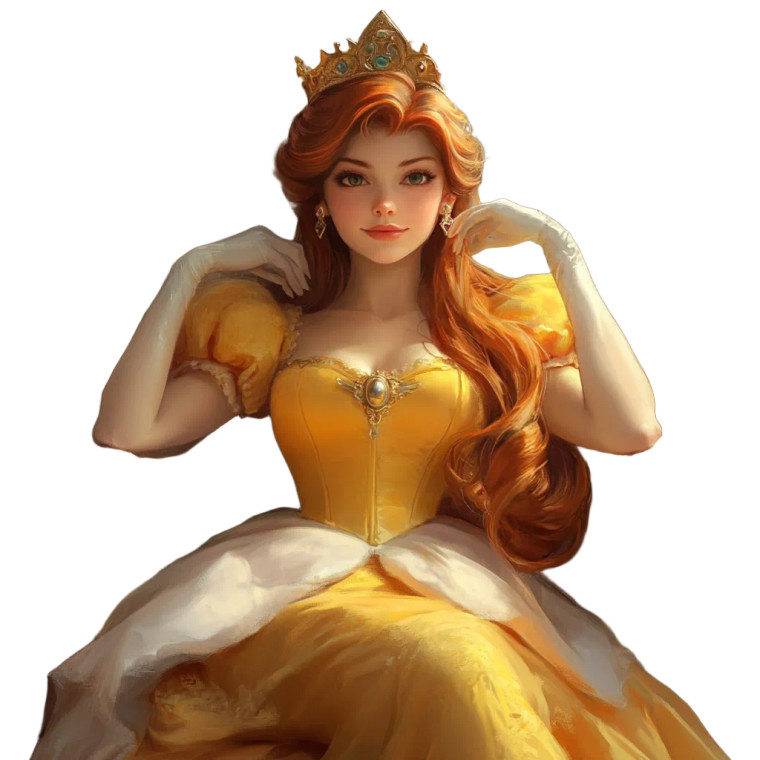 Princess Daisy Vinyl Car Decal Sticker – Waterproof & UV-Resistant 8"