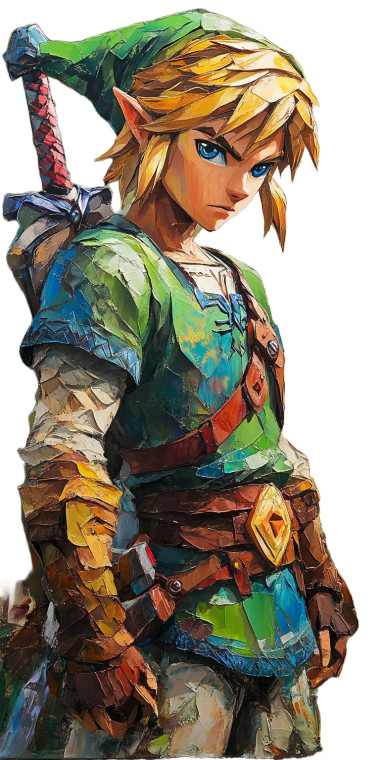 Fantasy Link Art Vinyl Car Decal Sticker – Waterproof & UV-Resistant 8"