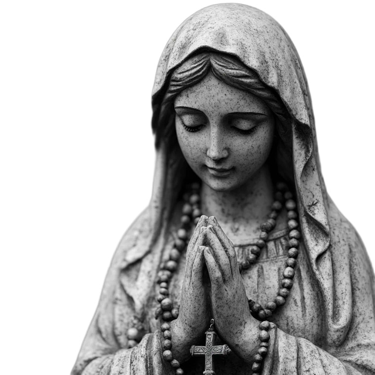 Mother Mary Statue Vinyl Car Decal Sticker – Waterproof & UV-Resistant 8"