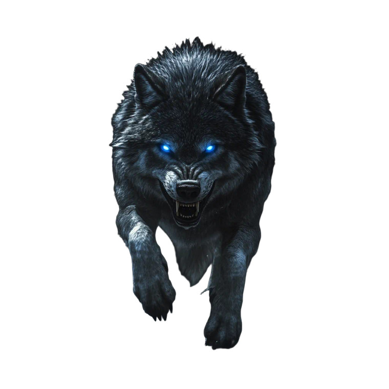 Fierce Glowing Wolf Vinyl Car Decal Sticker – Waterproof & UV-Resistant 8"