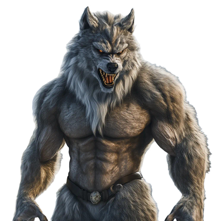 Realistic Werewolf Hybrid Vinyl Car Decal Sticker – Waterproof & UV-Resistant 8"