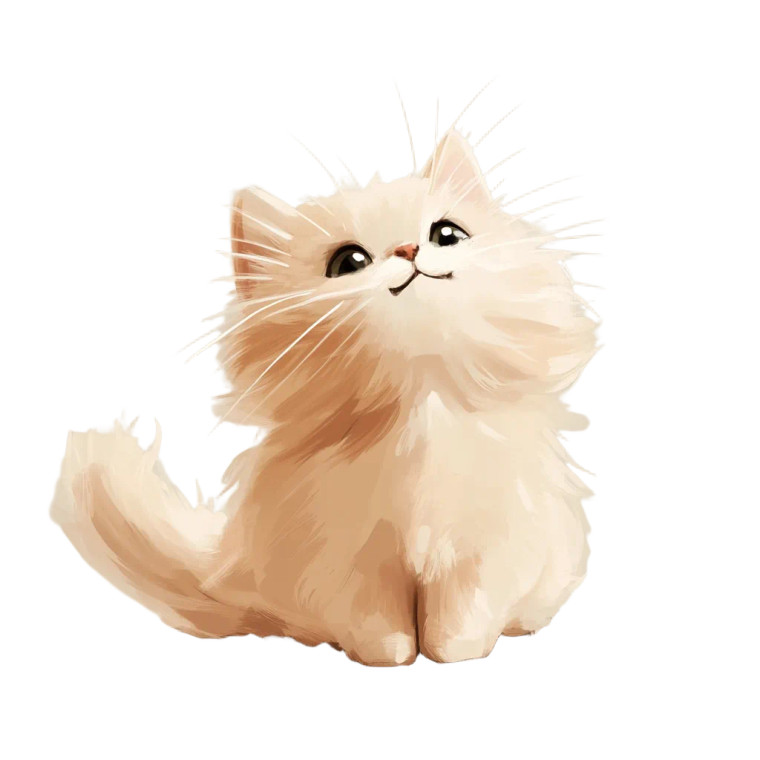 Cute Beige Cat Vinyl Car Decal Sticker – Waterproof & UV-Resistant 8"